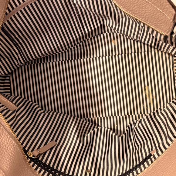 Kate Spade Blush Scalloped Leather Tote Bag Work Shoulder Bag - Picture 7 of 7